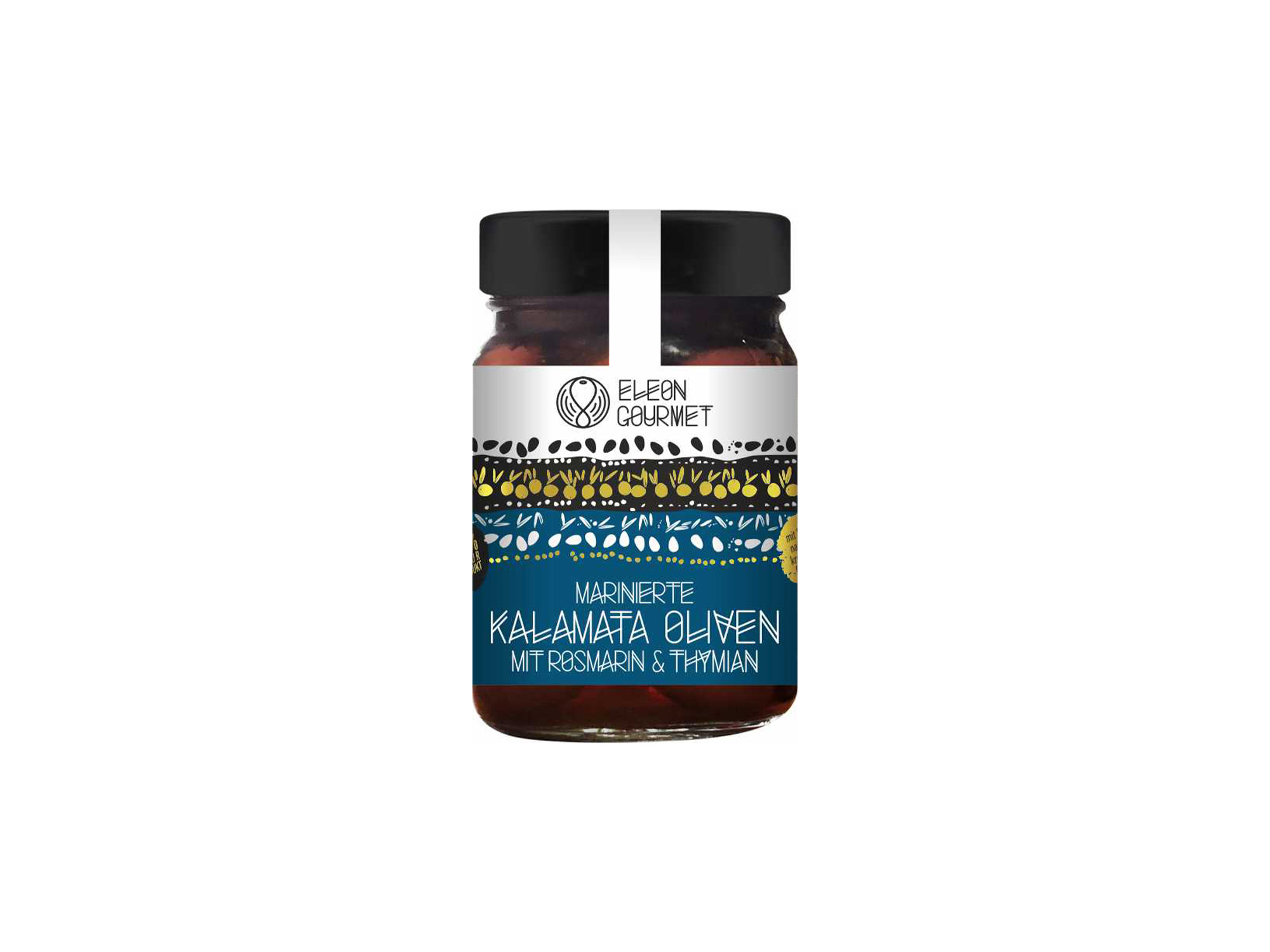 Marinierte Kalamata Oliven mit Rosmarin und Thymian  200 g